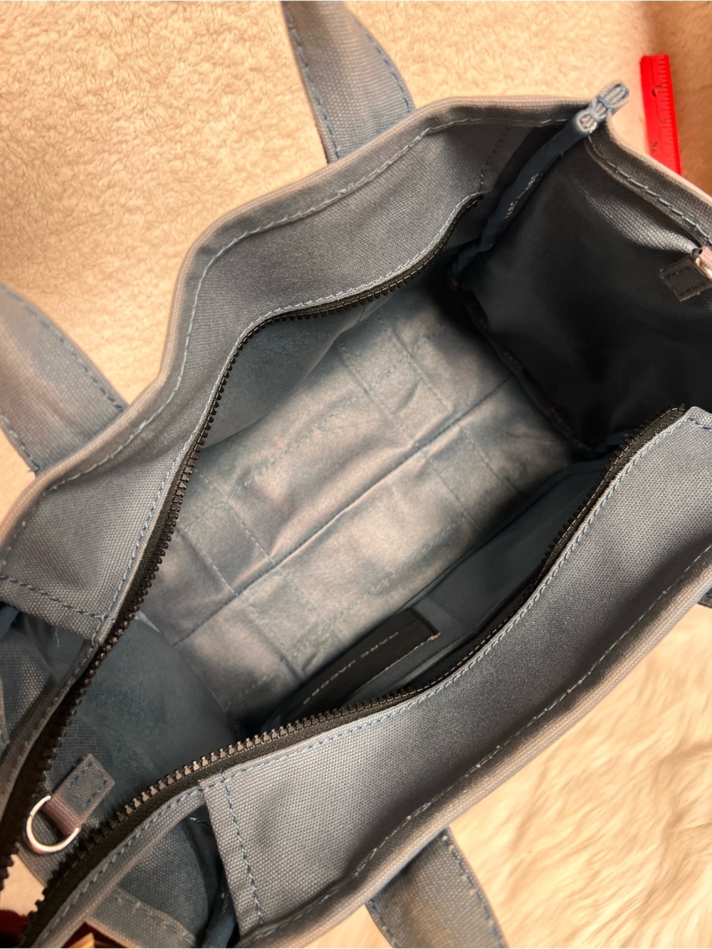 Marc Jacobs Slate Blue Canvas 'The Tote Bag' - Picture 10 of 15
